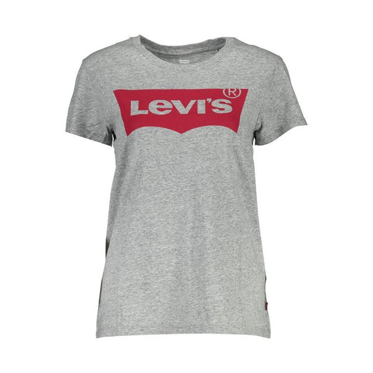 Levi's Gray Cotton Unisex T-Shirt LE-5223-XS