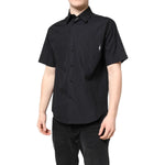 MSGM Black Printed Short Sleeves Collared Men Casual Shirt TSH87816-39