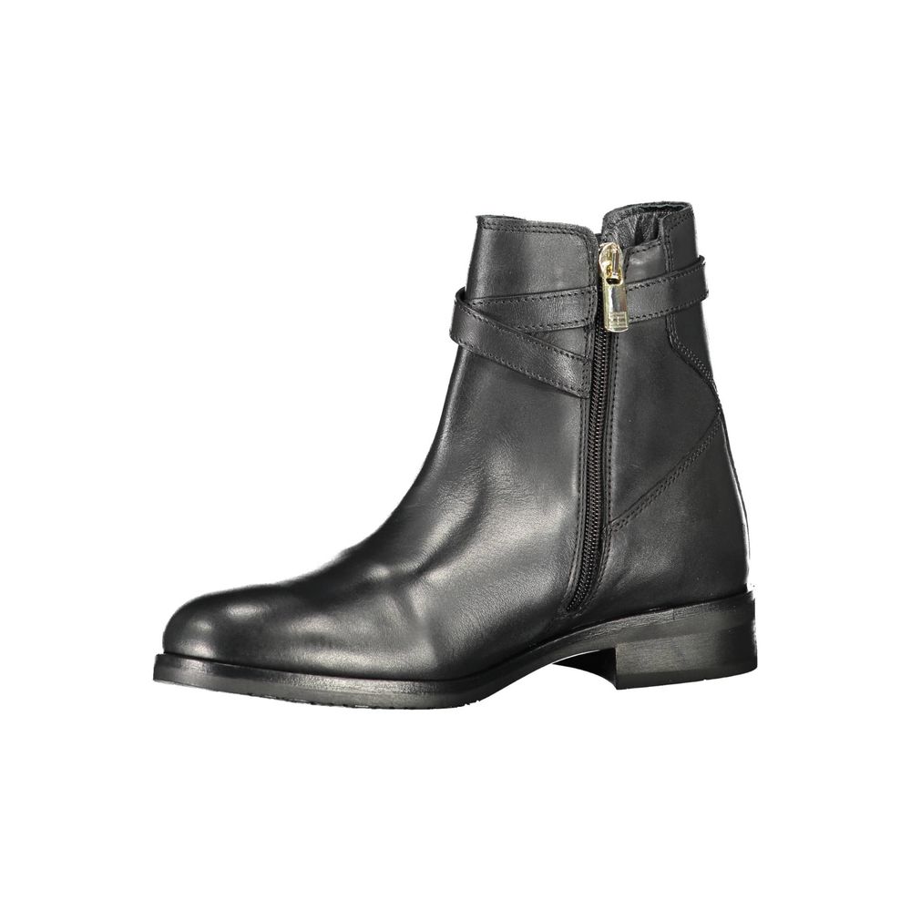 Tommy Hilfiger Black Leather Women Boot TO-9398-EU36/US6