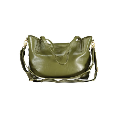 Alt Tag: Mario Valentino Green Polyethylene Women Handbag with removable strap and internal pocket, luxury fashion accessory