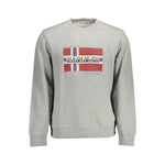 Napapijri Gray Cotton Men Sweater NA-11823-XXL