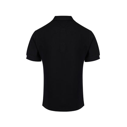Burberry Black Cotton Collared Polo Shirt