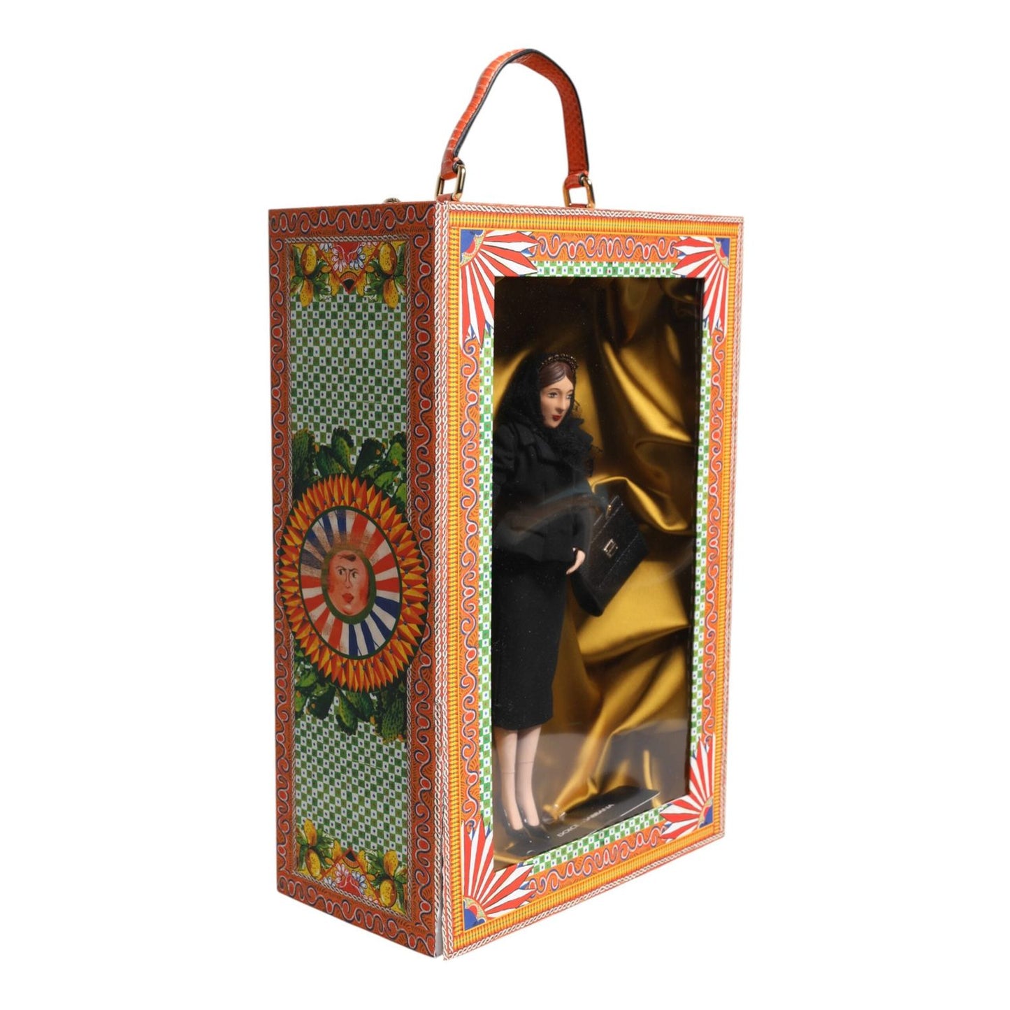 Dolce & Gabbana Black Dress Ceramic Porcelain Fashion Leather Sicily Dolls