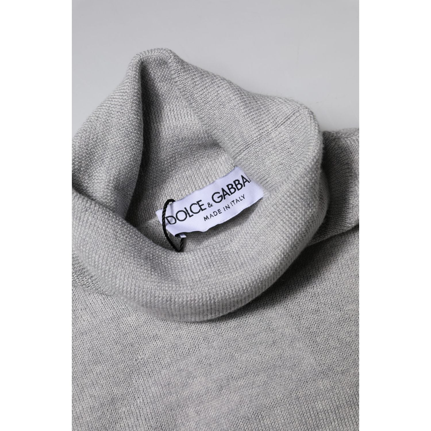 Dolce & Gabbana Gray Wool Knitted Men Pullover Sweater