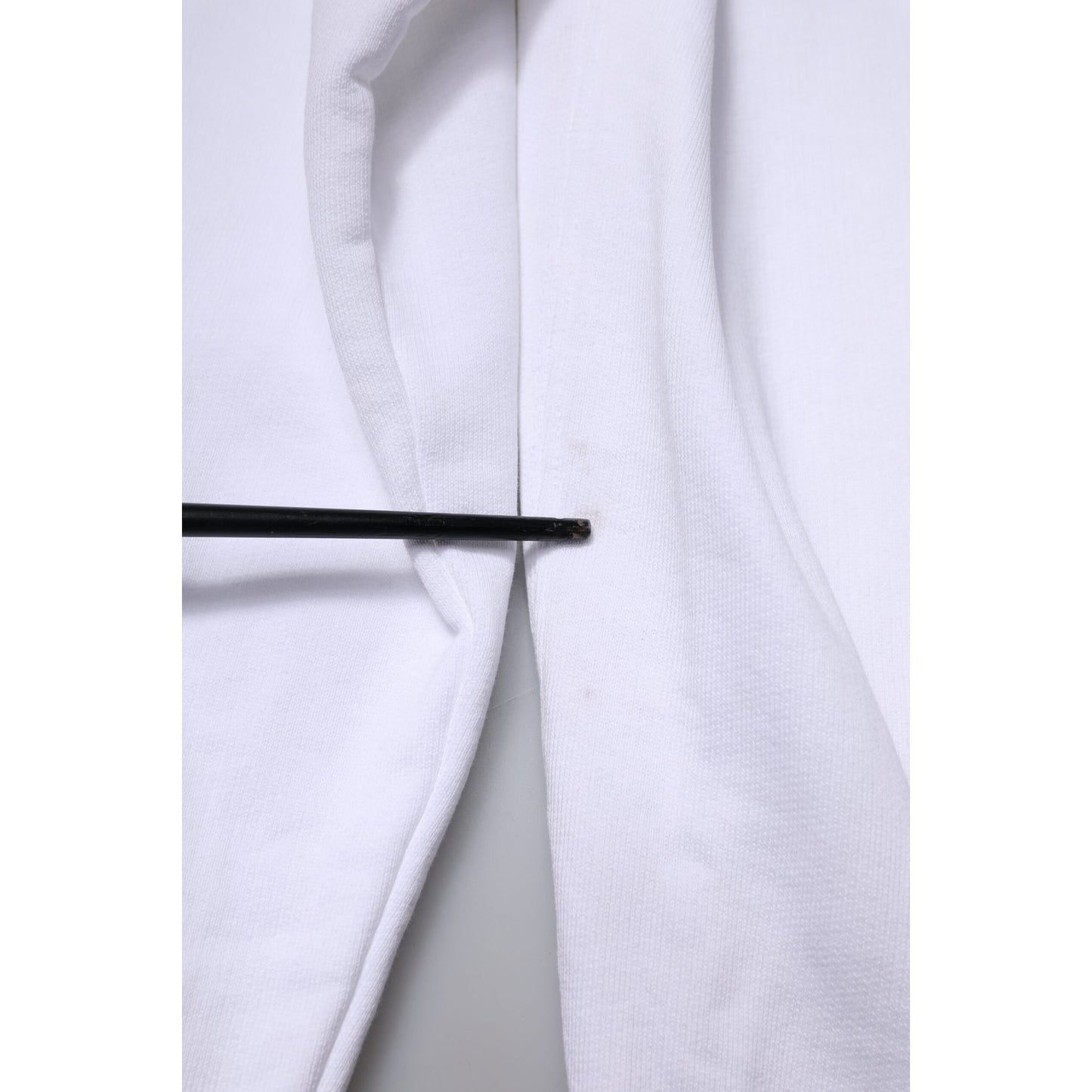 Dolce & Gabbana White Logo Cotton Crew Neck Pullover Sweater