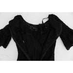 Dolce & Gabbana Black Floral Lace Long Bodycon Maxi Dress