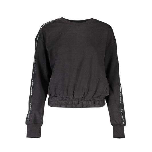 Calvin Klein Black Cotton Women Sweater CA-13476-XL