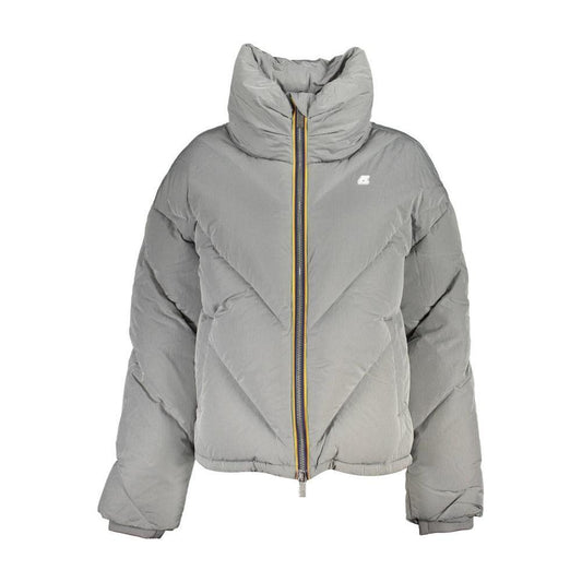 K-WAY Elegant Gray Long-Sleeved Jacket KW-22238-XS