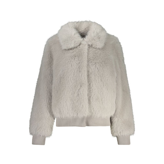 Guess Jeans Gray Polyester Jackets & Coat GU-32425-L