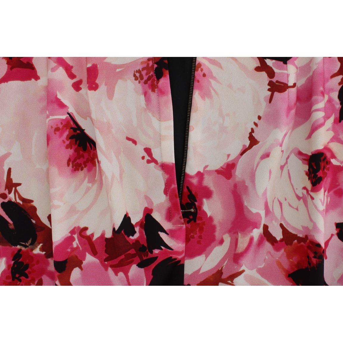 Dolce & Gabbana Pink Floral Print Long Maxi Sheath Dress