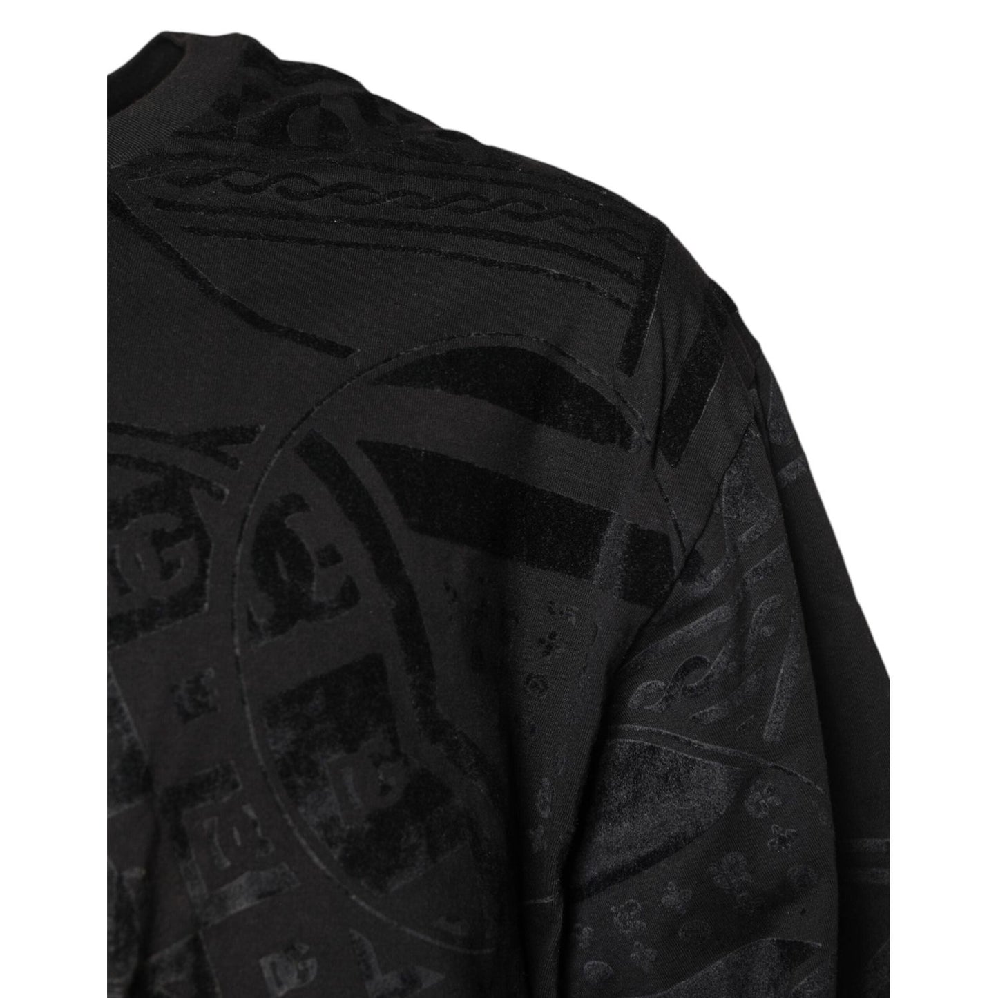 Dolce & Gabbana Black Cotton Bandana Logo Crew Neck T-shirt TSH90426-52