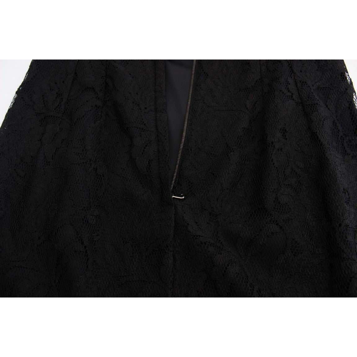 Dolce & Gabbana Black Floral Lace Long Ball Maxi Dress