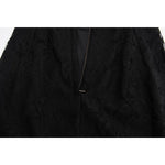 Dolce & Gabbana Black Floral Lace Long Ball Maxi Dress