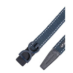 Dolce & Gabbana Blue Cotton Leather DG Logo Metal Buckle Belt
