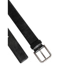 Dolce & Gabbana Black Classic Leather Metal Buckle Belt