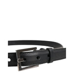 Dolce & Gabbana Black Classic Calfskin Leather Buckle Belt