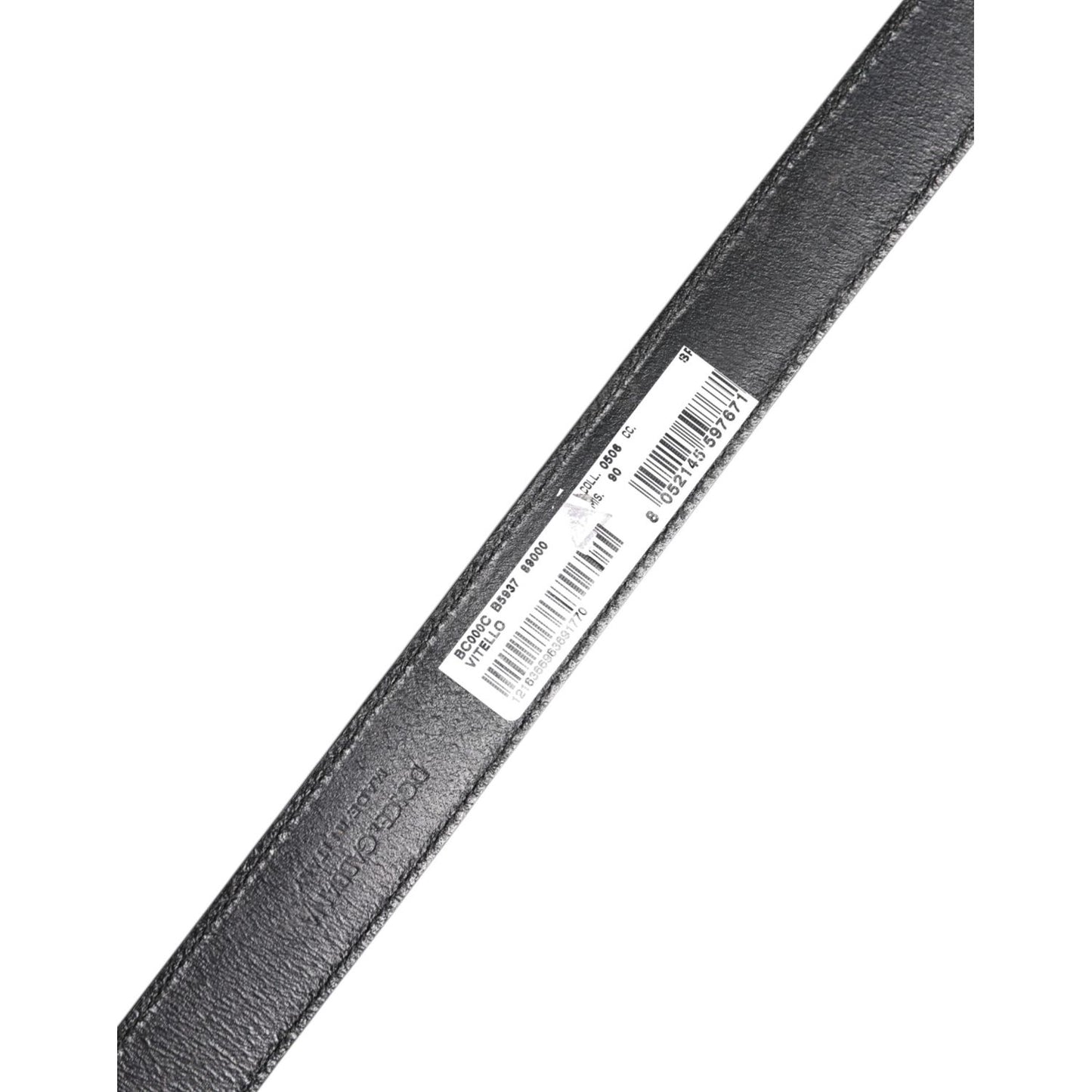 Dolce & Gabbana Black Classic Calfskin Leather Buckle Belt