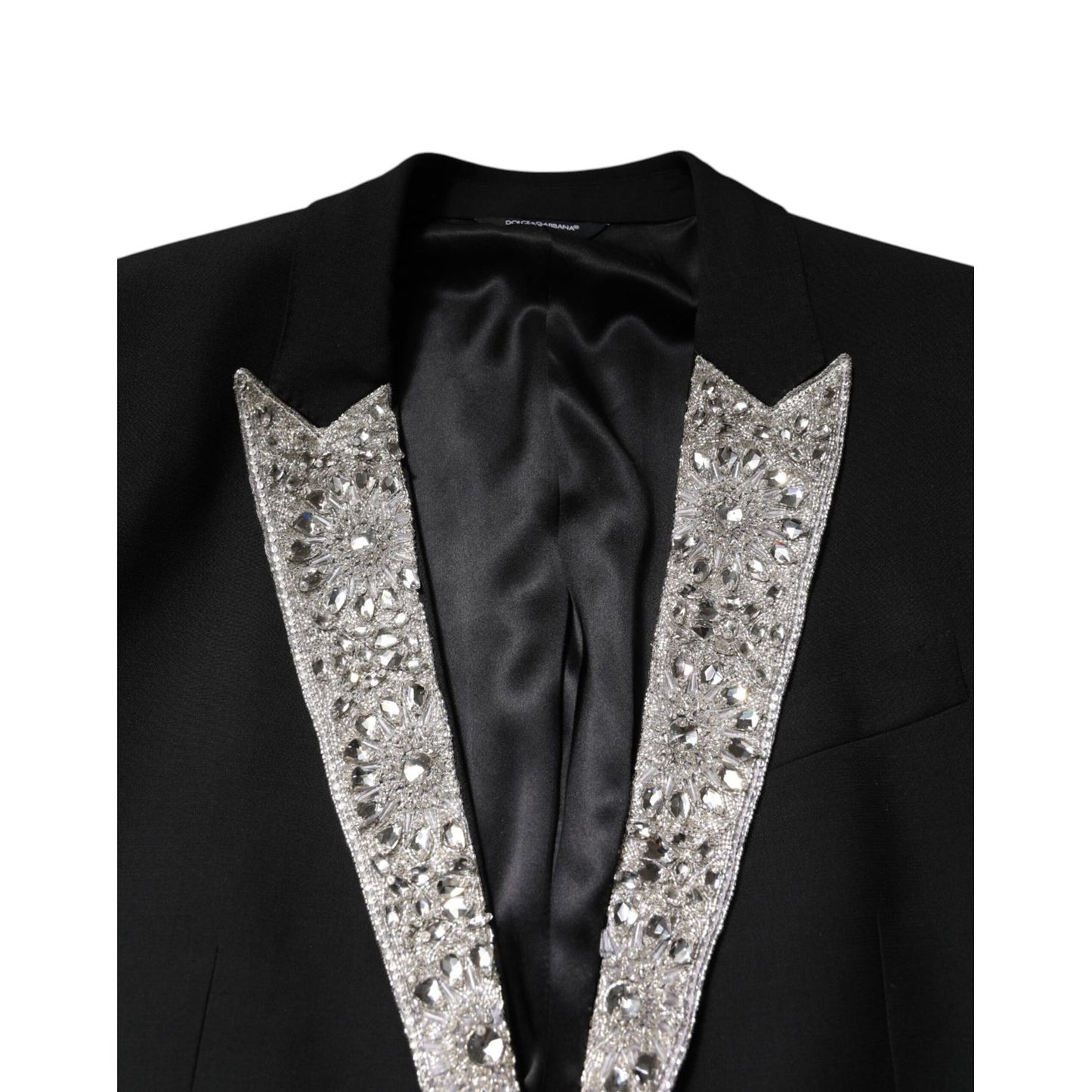 Dolce & Gabbana Black MARTINI Crystal Embellished 3 Pc Suit