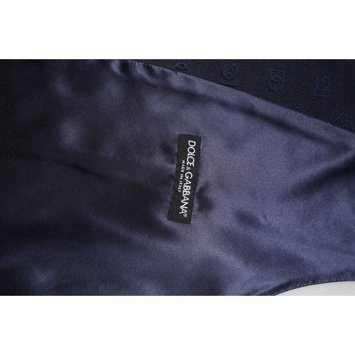Dolce & Gabbana Dark Blue Logo Wool Formal Men Waistcoat Vest