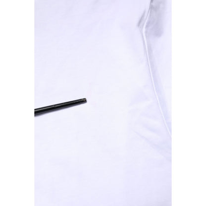 Dolce & Gabbana White Logo Embroidery Crew Neck T-shirt