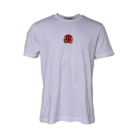 Dolce & Gabbana White DG LOVE Patch Short Sleeves T-shirt