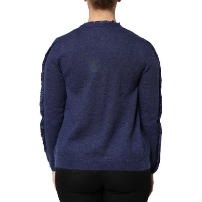 Ballantyne Dark Blue Long Sleeves Overcoat Cardigan Sweater Ballantyne