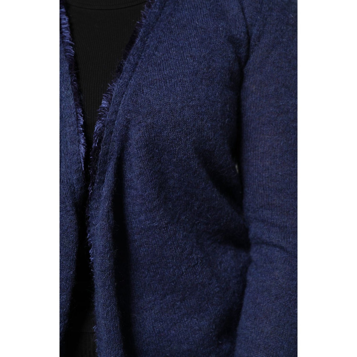 Ballantyne Dark Blue Long Sleeves Overcoat Cardigan Sweater Ballantyne