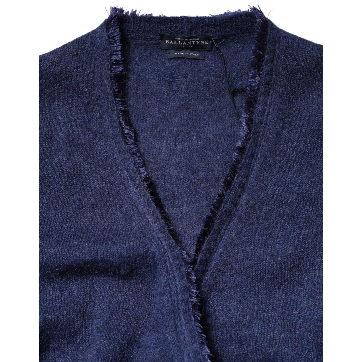 Ballantyne Dark Blue Long Sleeves Overcoat Cardigan Sweater Ballantyne