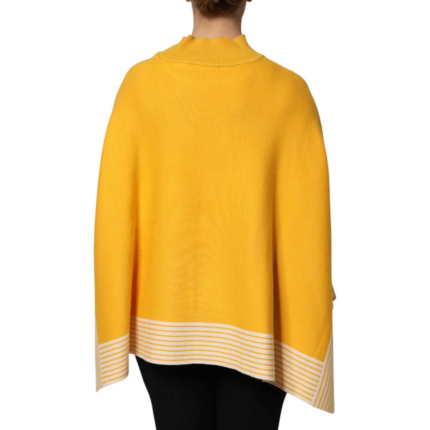 SIGNS Yellow Stripe Long Sleeve Overcoat Pullover Sweater TSH87625