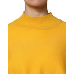 SIGNS Yellow Stripe Long Sleeve Overcoat Pullover Sweater TSH87625