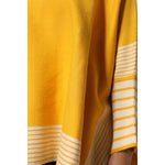 SIGNS Yellow Stripe Long Sleeve Overcoat Pullover Sweater TSH87625