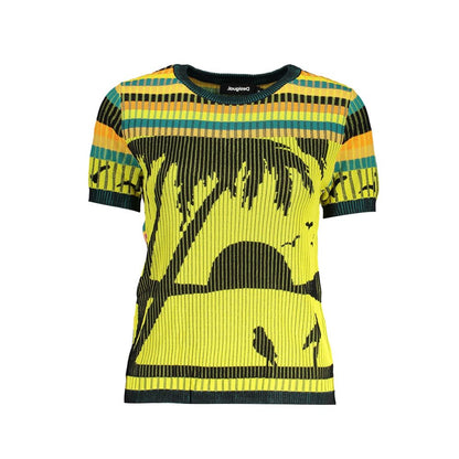 Desigual Yellow Viscose Sweater