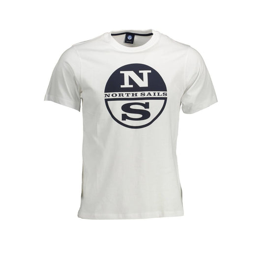 North Sails White Cotton Men T-Shirt NO-10766-XL
