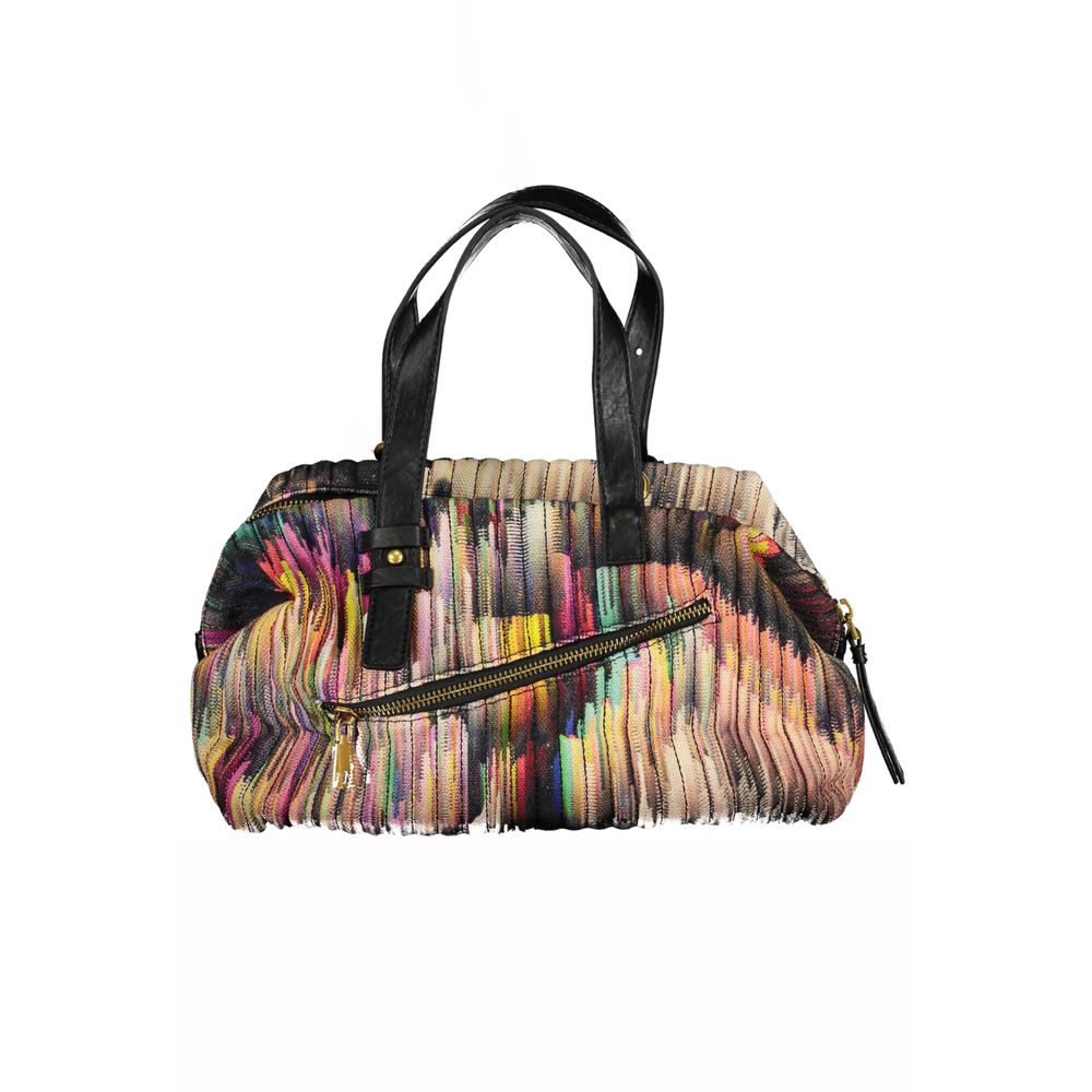 Front view with bag zipped and handles upright.