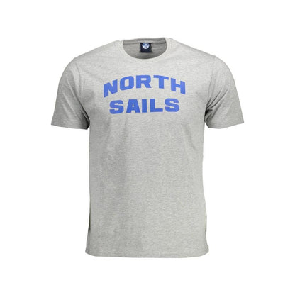 North Sails Gray Cotton Men T-Shirt