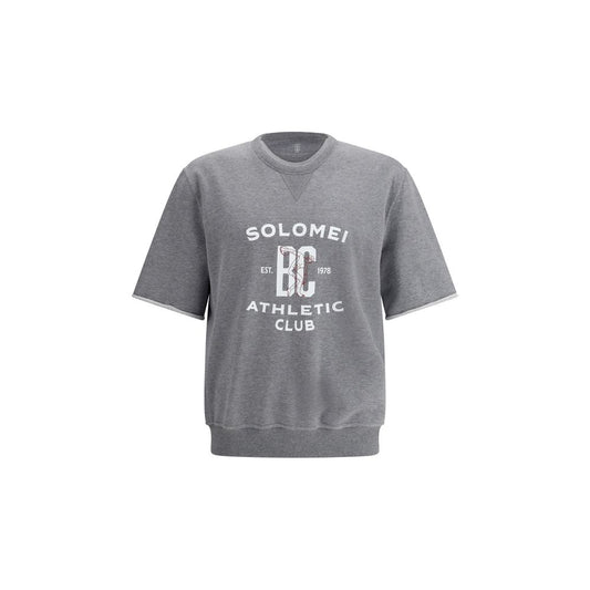 Brunello Cucinelli Gray Cotton Sweatshirt