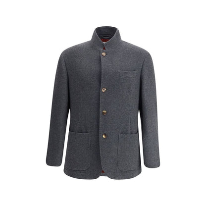 Brunello Cucinelli Gray Cashmere Coat