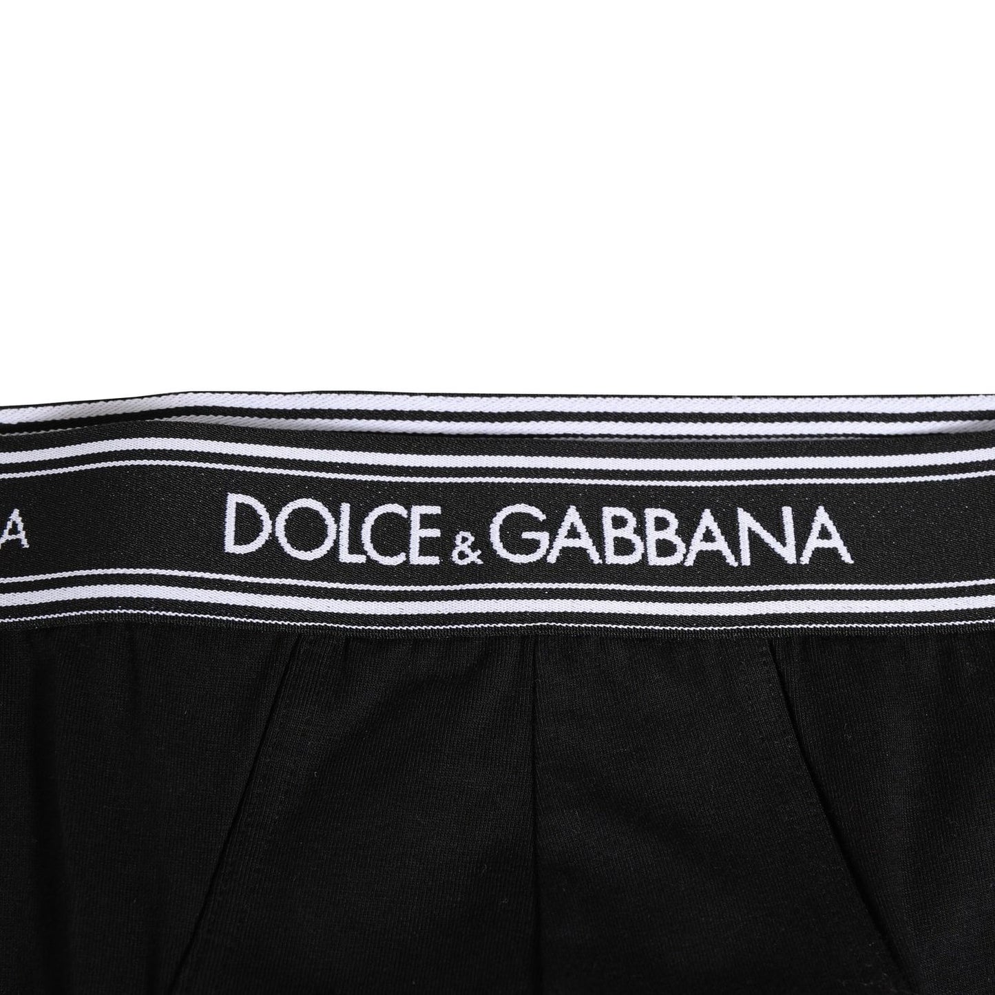 Dolce & Gabbana Black Cotton Stretch Logo Print Brief Underwear BIK1260-4