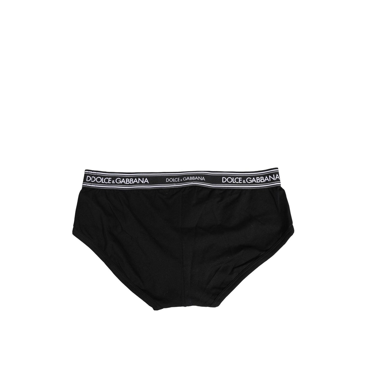 Dolce & Gabbana Black Cotton Stretch Logo Print Brief Underwear BIK1260-4