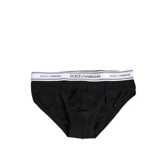 Dolce & Gabbana Black Cotton Stretch Regular Brief Underwear BIK1263-4
