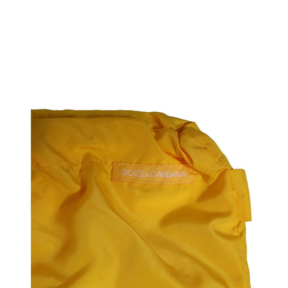 Dolce & Gabbana Yellow Waistband Logo Beachwear Brief Swimwear