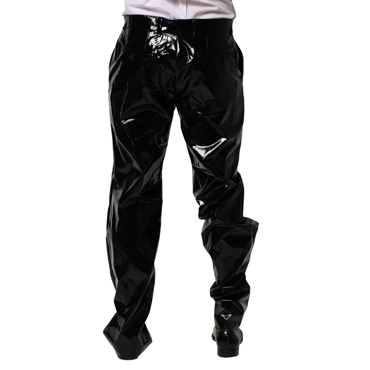 Dolce & Gabbana Black Nylon Straight Men Pants