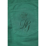 Dolce & Gabbana Green Cotton Stretch Skinny Men Denim Jeans PAN76456-58