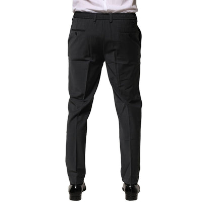 Dolce & Gabbana Black Wool Dress Slim Formal Pants