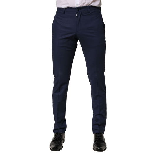 Dolce & Gabbana Dark Blue Wool Dress Formal Pants