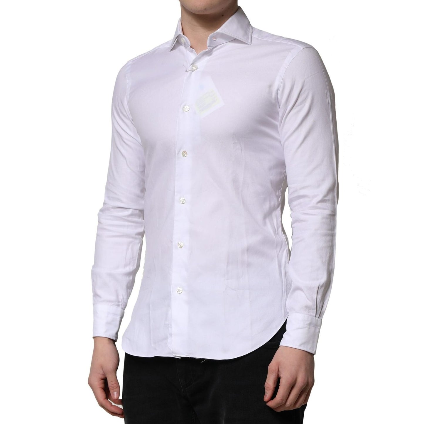 Barba Napoli White Long Sleeves Collared Dress Formal Shirt TSH90695-38