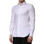 Barba Napoli White Long Sleeves Collared Dress Formal Shirt TSH90695-38