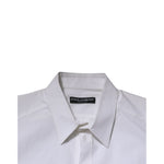 Dolce & Gabbana White Cotton Long Sleeves Dress Formal Shirt TSH90698-40