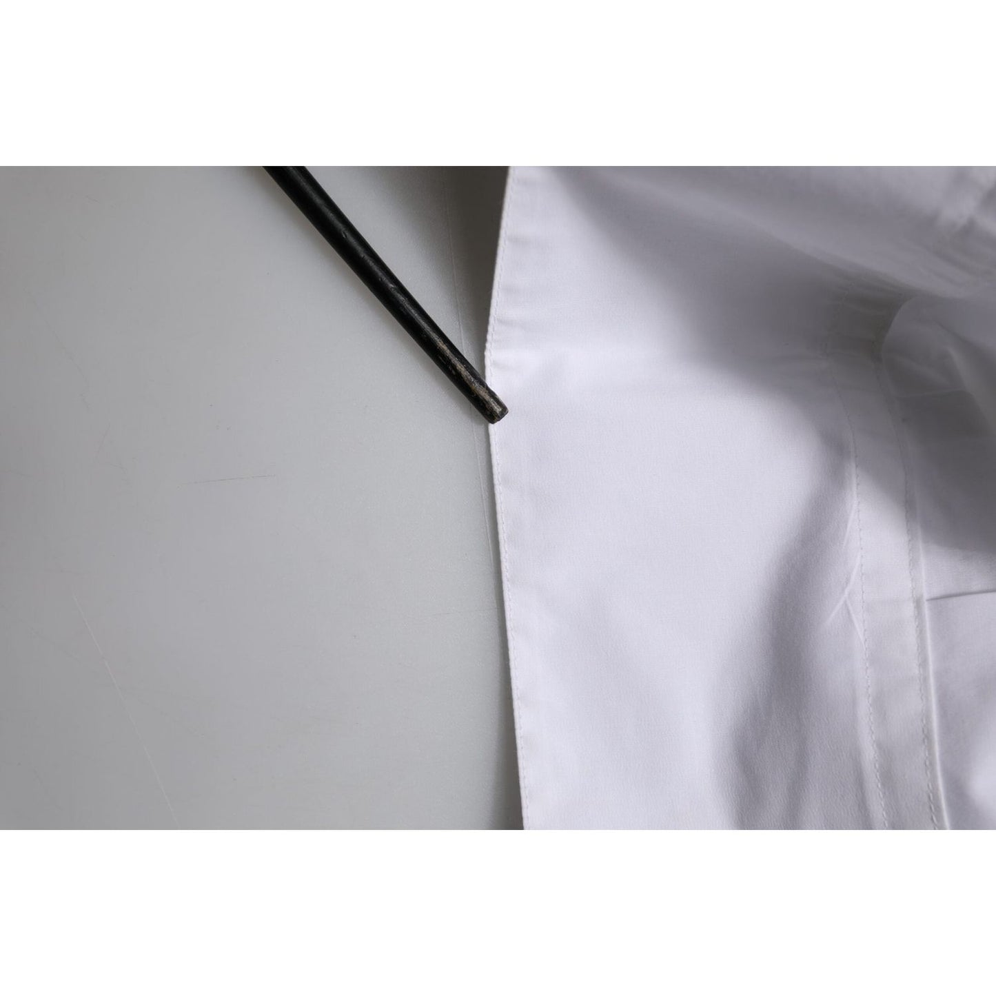 Dolce & Gabbana White Cotton Long Sleeves Dress Formal Shirt TSH90698-40