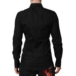 Dolce & Gabbana Black GOLD Long Sleeves Dress Formal Shirt TSH90707-39